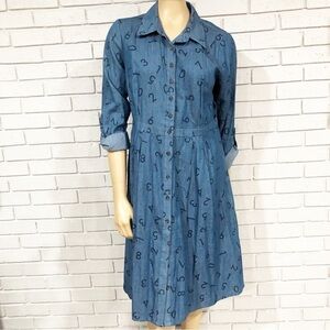 Blue Denim Shirt Dress